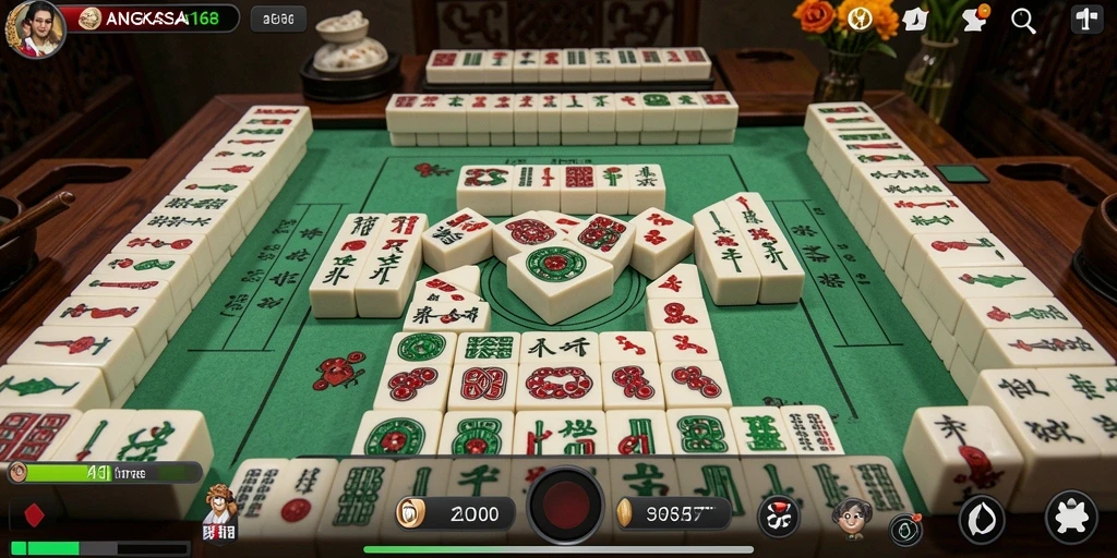 Tampilan gameplay Mahjong di ANGKASA168 yang menantang dan menarik.