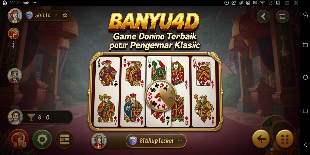 Screenshot gameplay BANYU4D menampilkan suasana permainan Domino yang seru.