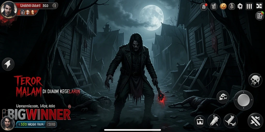 Tangkapan layar menampilkan momen menegangkan dalam gameplay BIGWINNER.