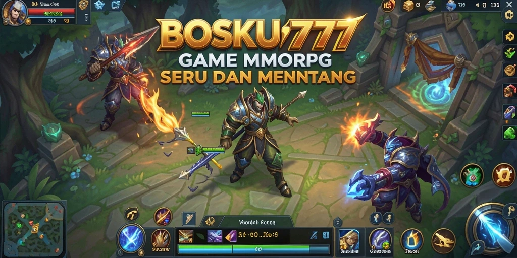 Tampilan screenshot gameplay dari BOSKU777 yang menampilkan aksi pertempuran seru.