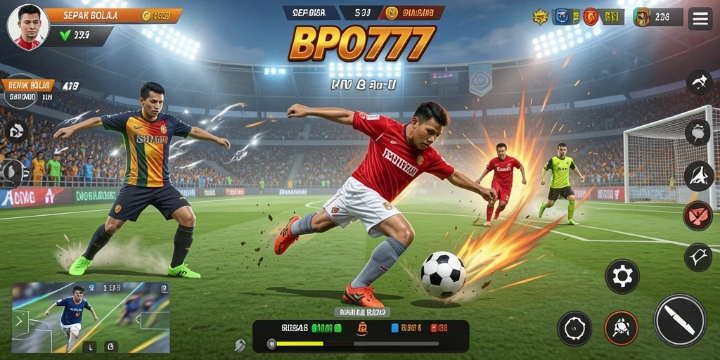 Tampilan gameplay BPO777 yang menegangkan dan seru di lapangan.