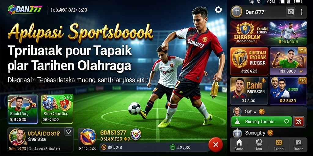 Screenshot aplikasi DAN777 menampilkan antarmuka pengguna yang menarik untuk taruhan olahraga.