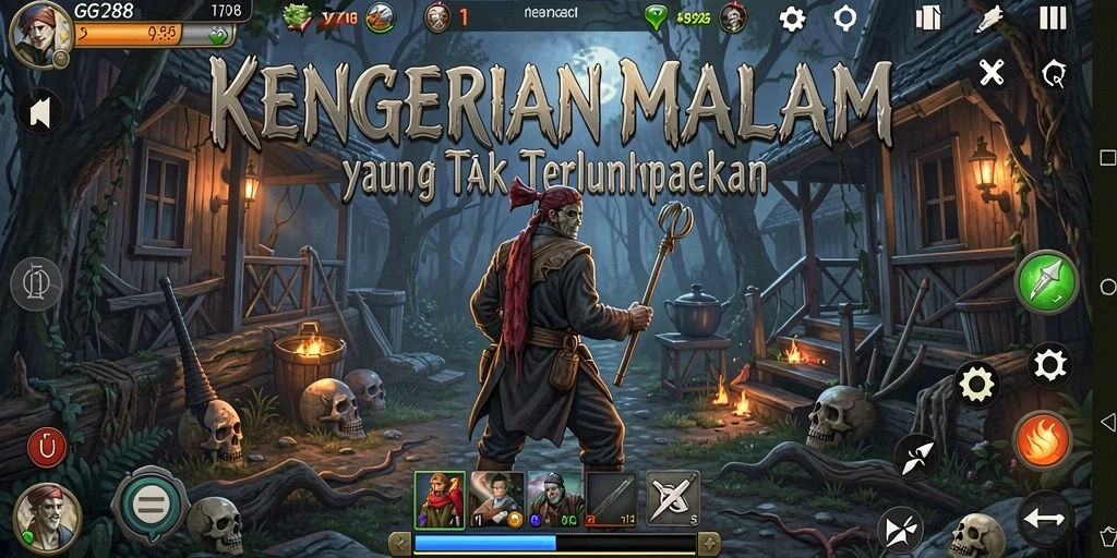 Screenshot utama GG288 menampilkan gameplay seram yang mendebarkan.