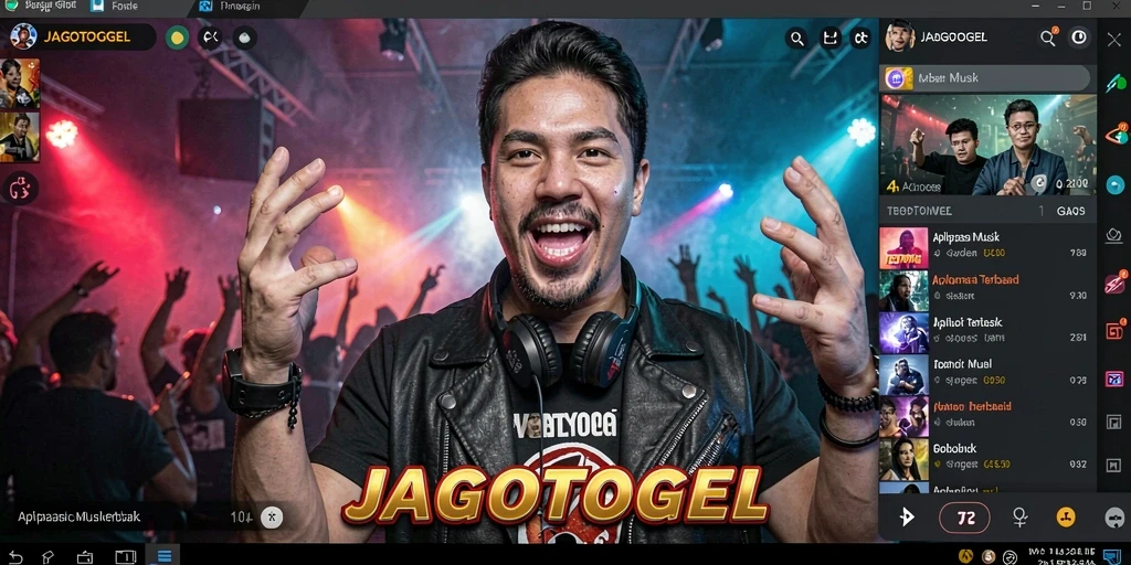 Tampilan gameplay JAGOTOGEL dengan fitur musik interaktif.