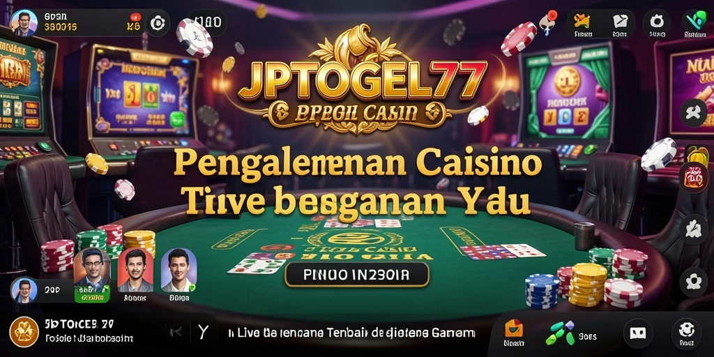 Tampilan cerah dan interaktif dari gameplay Live Casino di JPTOGEL77.