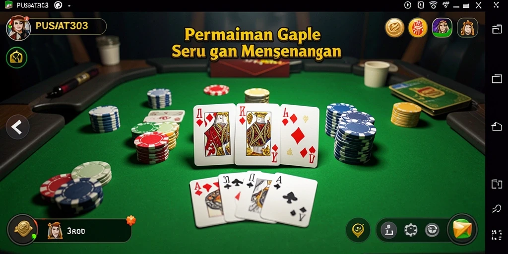 Gameplay menarik dalam PUSAT303 saat bermain Gaple.