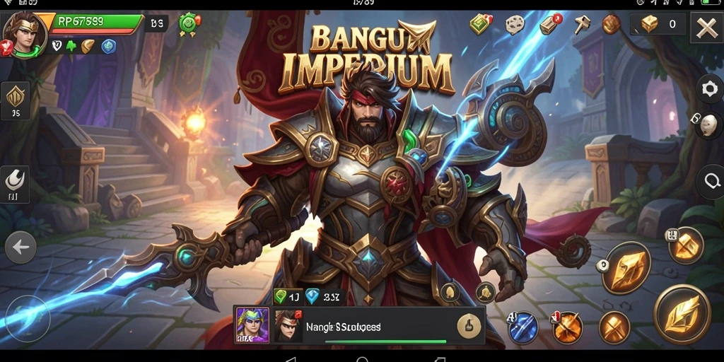 Screenshot menunjukkan aksi strategis dalam pertempuran SLG.