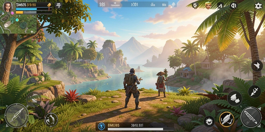 Gameplay SM605 di dunia terbuka yang luas dan dinamis.