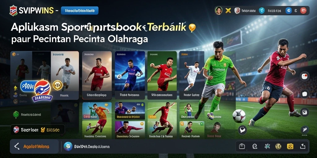 Tampilan menarik dari gameplay SVIPWINS di aplikasi Sportsbook.