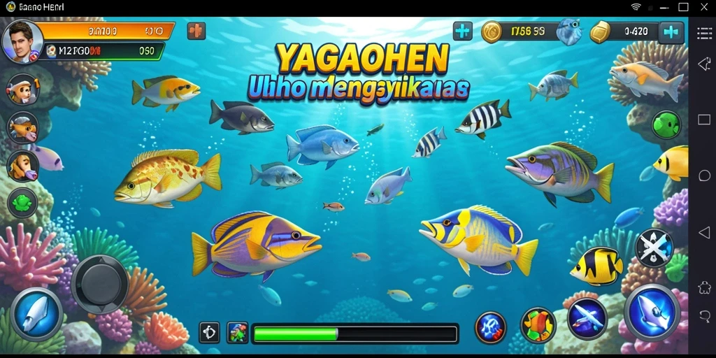 Screenshot gameplay YAGAOHEN menampilkan aksi seru Tembak Ikan.